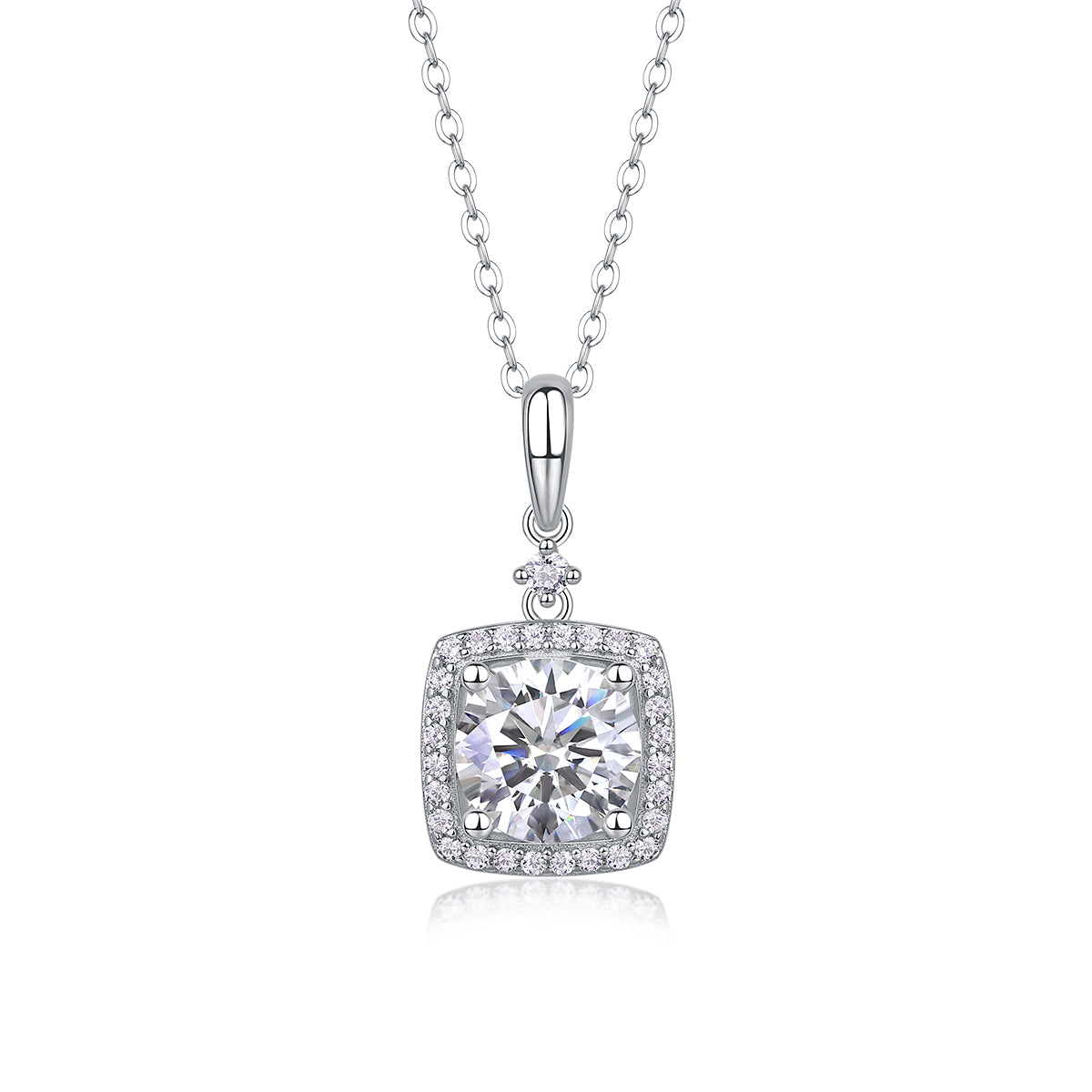 Luxurious Diamond Jewelry Piece Set With 2-carat Moissanite S925 Sterling Silver And Platinum-plated Pendant