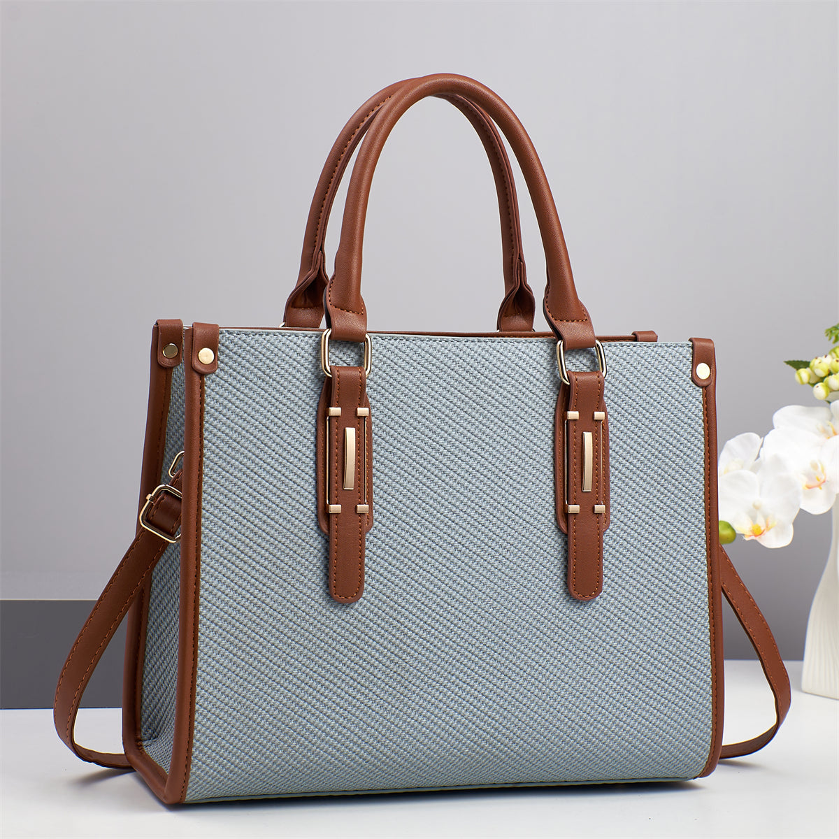 Exquisite Luxury Women's Tote Shoulder Bag, High Quality PU Leather