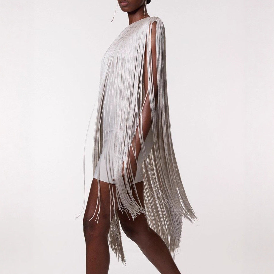 Sleek And Playful Tassel Party Dress