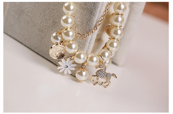 Artificial Pearl Flower Bracelet