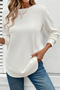 Allison Waffle Long Sleeve Top