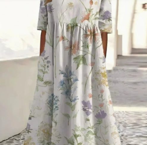Casual V-Neck Summer Dress