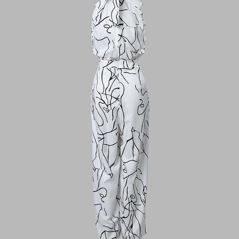 Women's Elegant Belted Jumpsuit