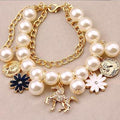 Artificial Pearl Flower Bracelet