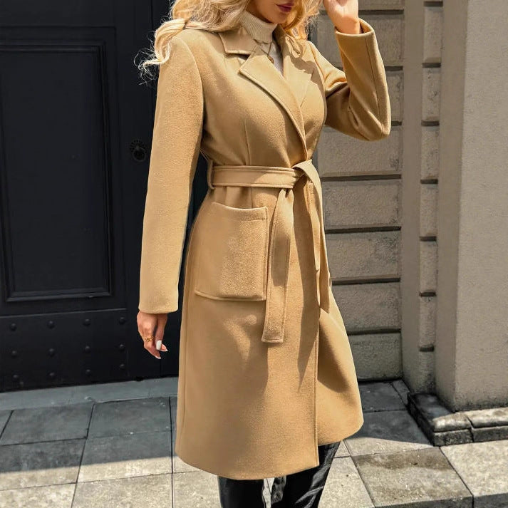 Women's Classic Belted Coat