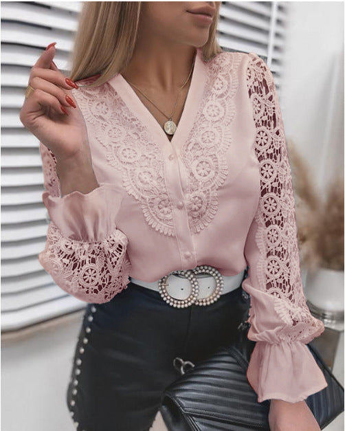 Stylish Sleek Women`s Long Sleeve Shirt Blouse