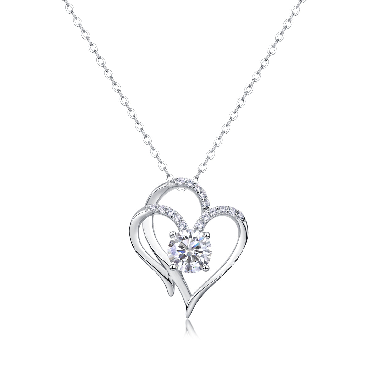 A Fashionable And Luxurious Diamond Jewelry Pendant Set With 1-carat Moissan Diamond S925 Sterling Silver And Platinum Plating