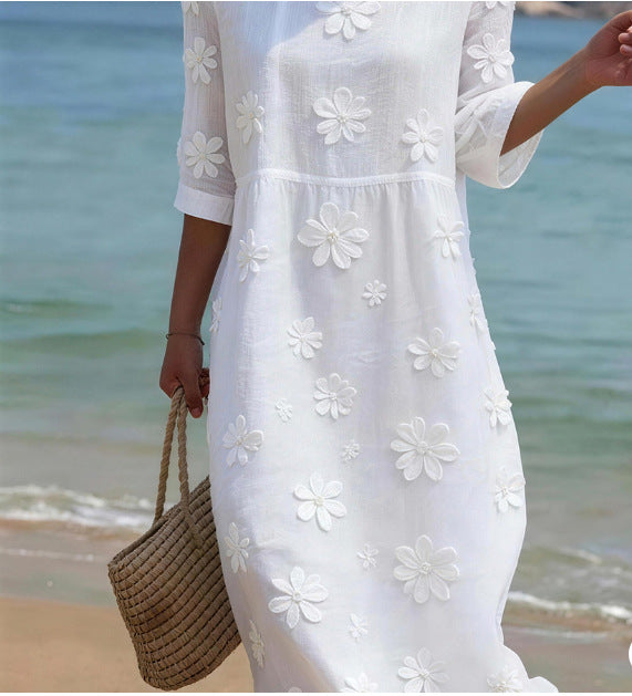 Casual V-Neck Summer Dress