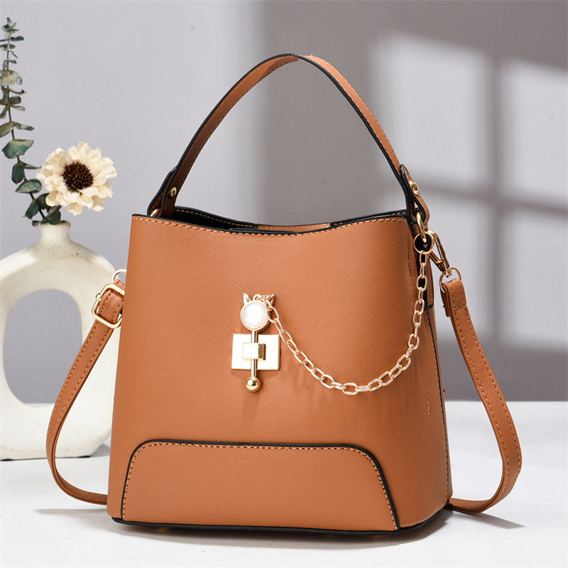 Classy Bucket Bag - Women Pu Leather Shoulder Bag
