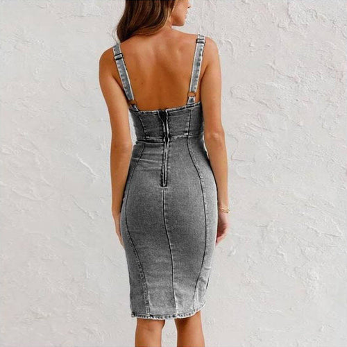Summer Casual Slim Fit Denim Dress