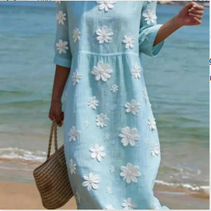 Casual V-Neck Summer Dress