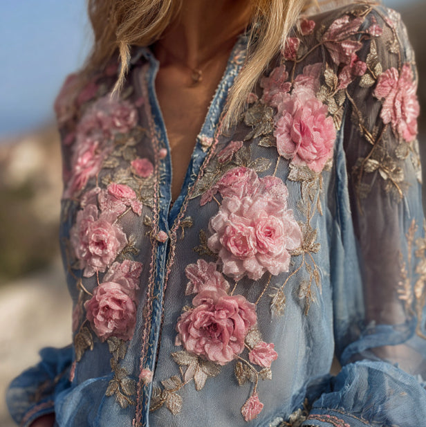 Romantic & Chic Collared Shirt For Women