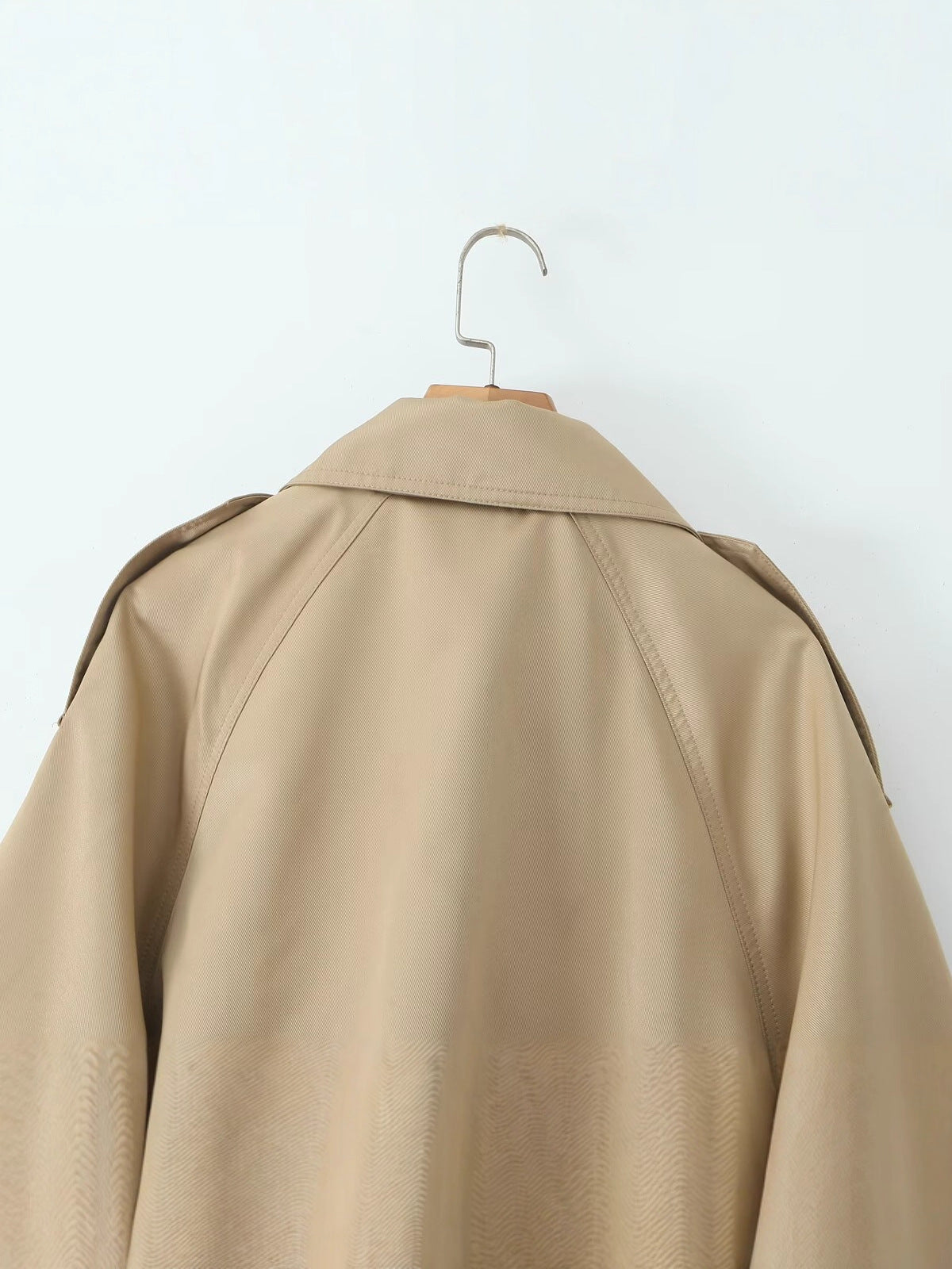 Elegant Double-breasted Mid-length Trench Coat