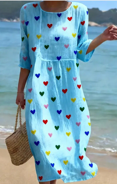 Casual V-Neck Summer Dress