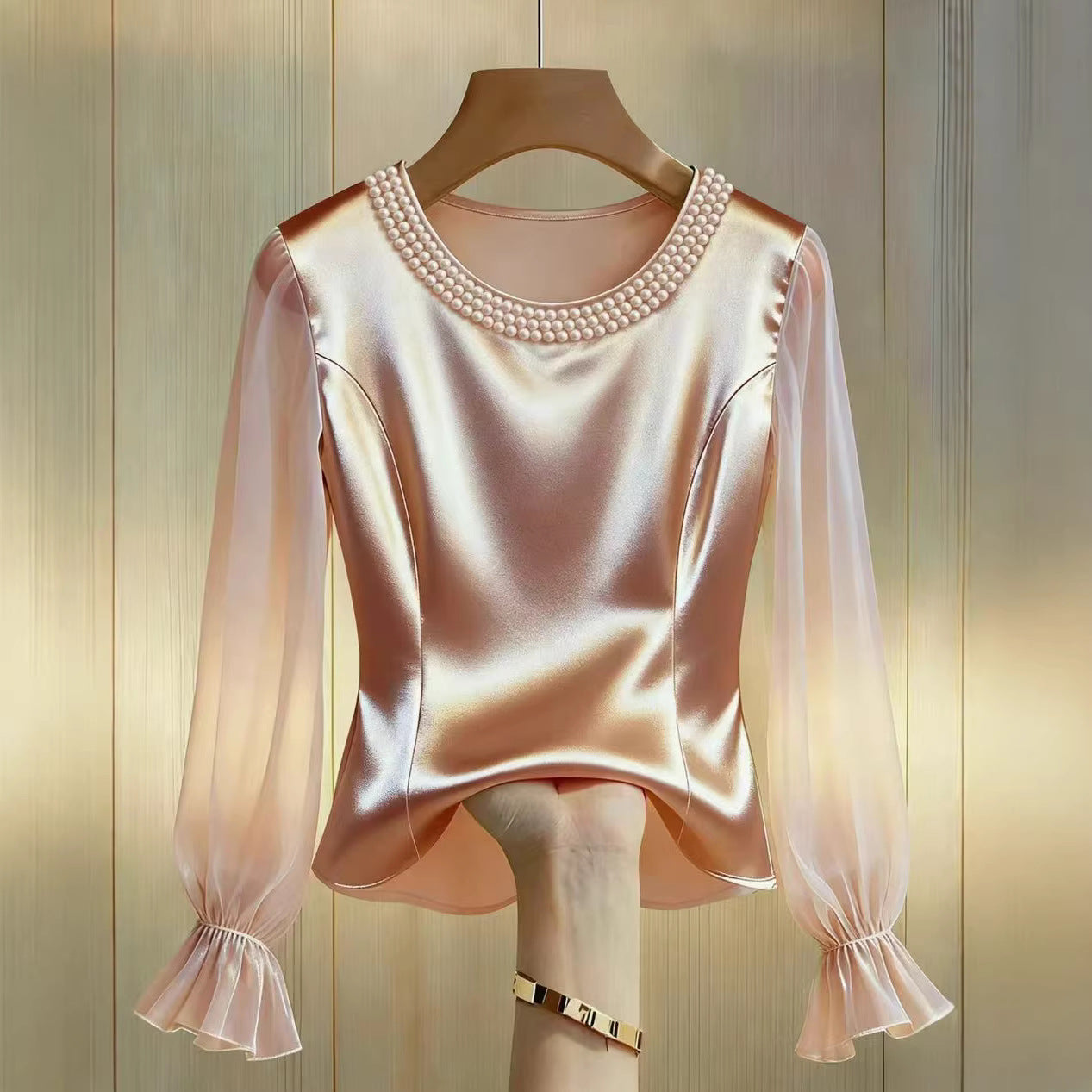 Long-sleeve Elegant Chic And Fashionable Blouse