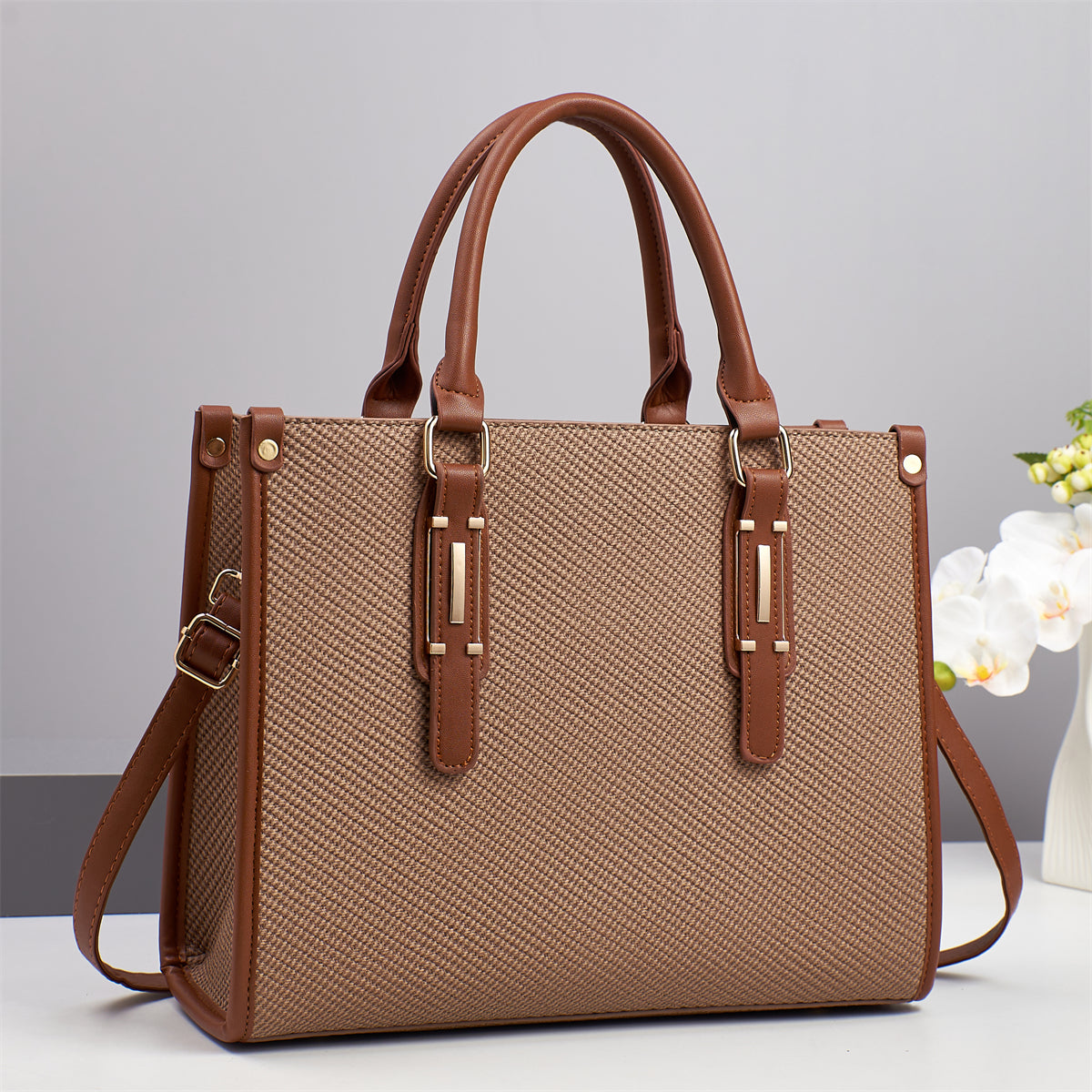Exquisite Luxury Women's Tote Shoulder Bag, High Quality PU Leather