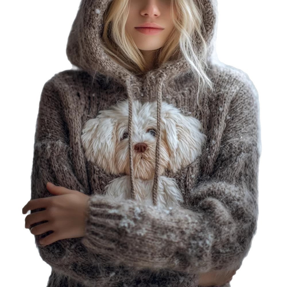 Retro Style Casual Womens Pullover Hoodie