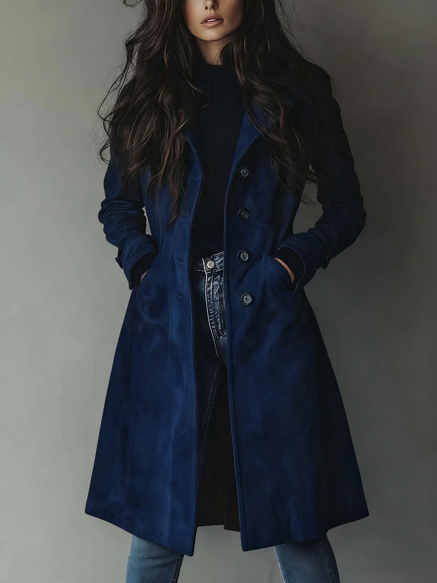Women`s Western Style Long Trench Coat