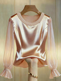 Long-sleeve Elegant Chic And Fashionable Blouse