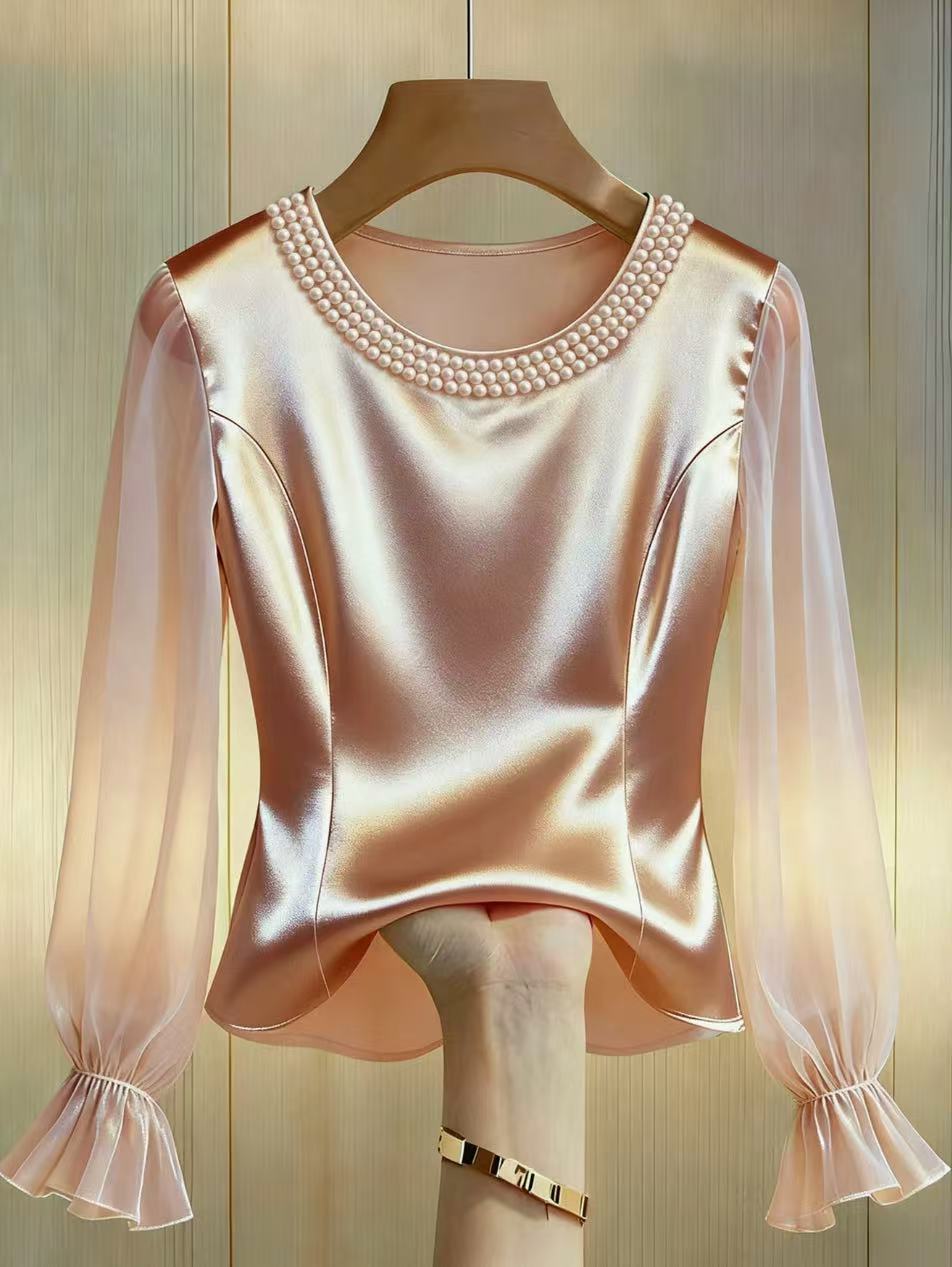 Long-sleeve Elegant Chic And Fashionable Blouse