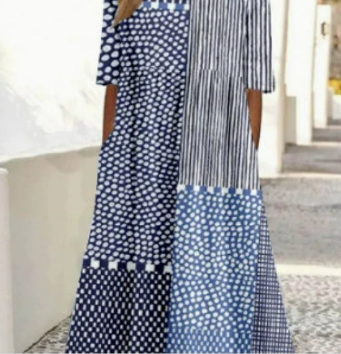Casual V-Neck Summer Dress