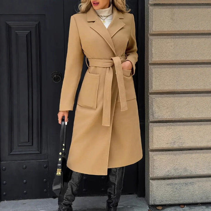 Women's Classic Belted Coat