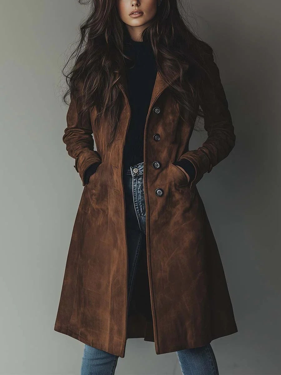 Women`s Western Style Long Trench Coat
