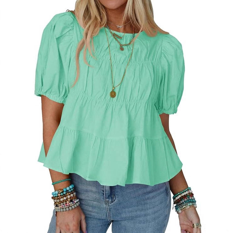 Summer Puff-sleeve Doll Top