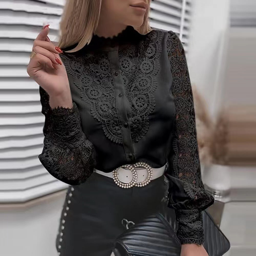 Stylish Sleek Women`s Long Sleeve Shirt Blouse
