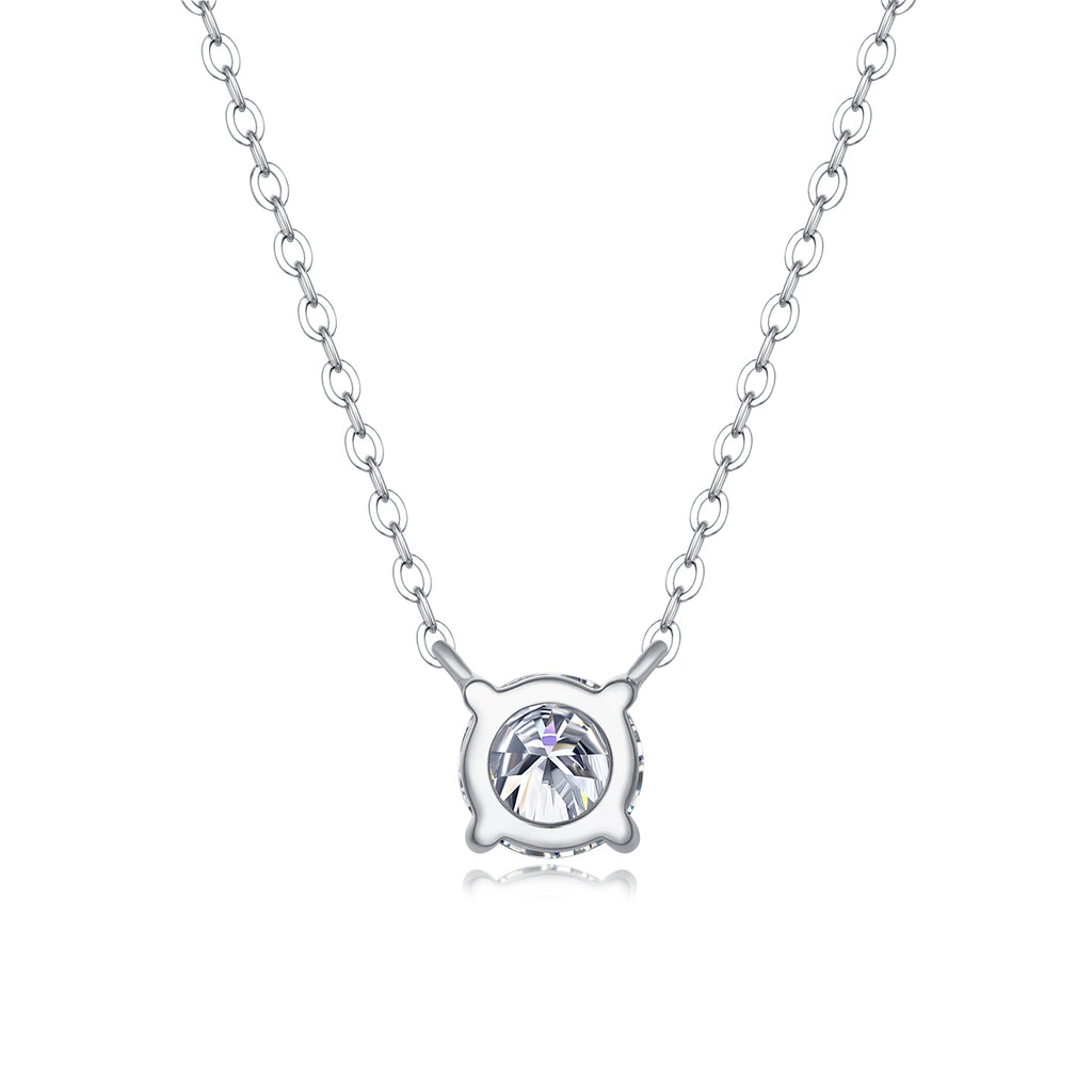 My Heart Will Last Forever - Affordable Diamond Jewelry Necklace Pendant Set With 1-carat And 2-carat Moissan Diamonds, S925 Sterling Silver And Platinum Plating