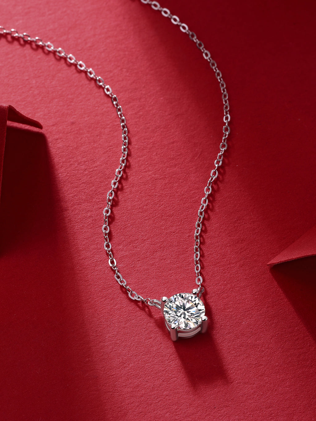My Heart Will Last Forever - Affordable Diamond Jewelry Necklace Pendant Set With 1-carat And 2-carat Moissan Diamonds, S925 Sterling Silver And Platinum Plating