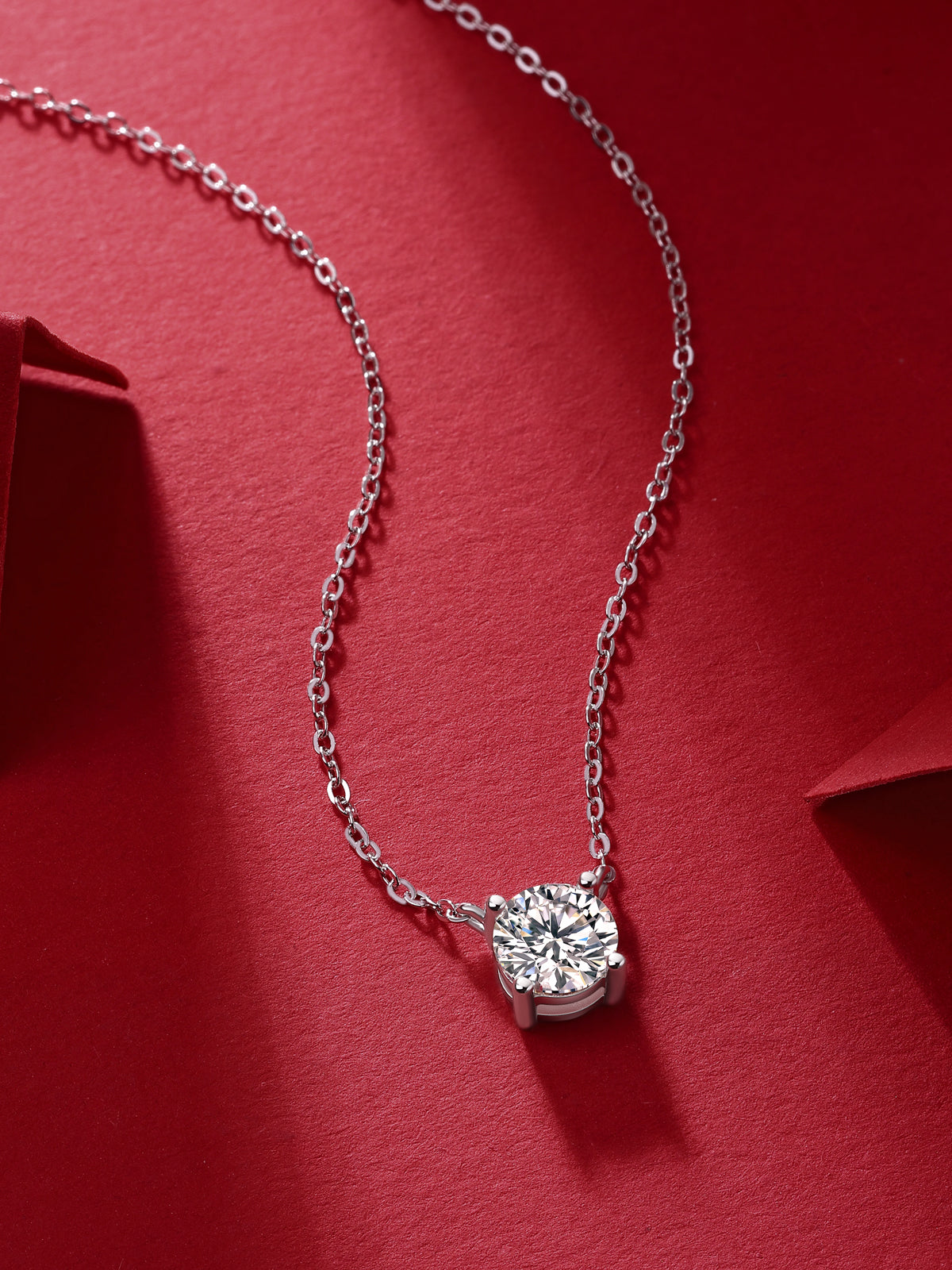 My Heart Will Last Forever - Affordable Diamond Jewelry Necklace Pendant Set With 1-carat And 2-carat Moissan Diamonds, S925 Sterling Silver And Platinum Plating