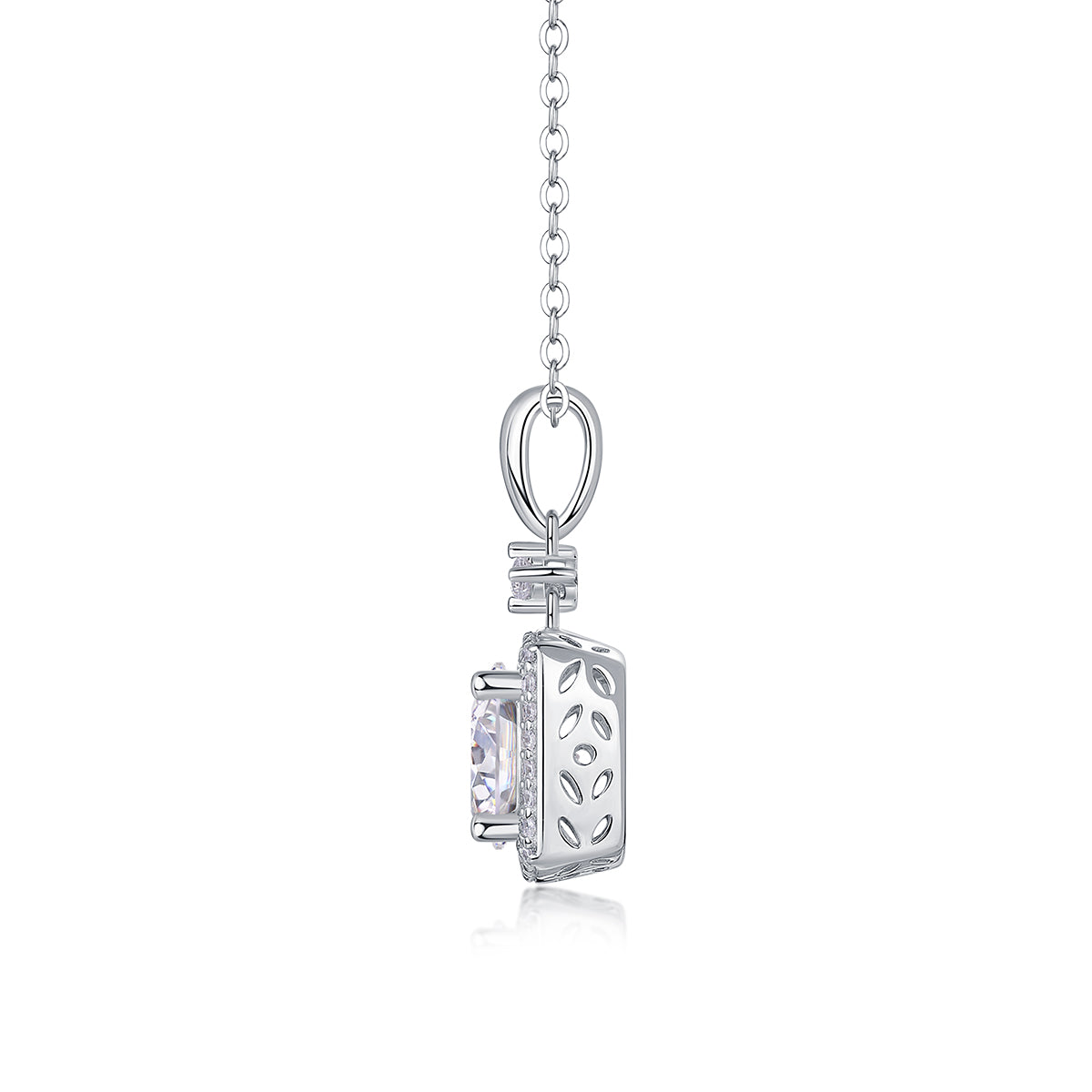 Luxurious Diamond Jewelry Piece Set With 2-carat Moissanite S925 Sterling Silver And Platinum-plated Pendant