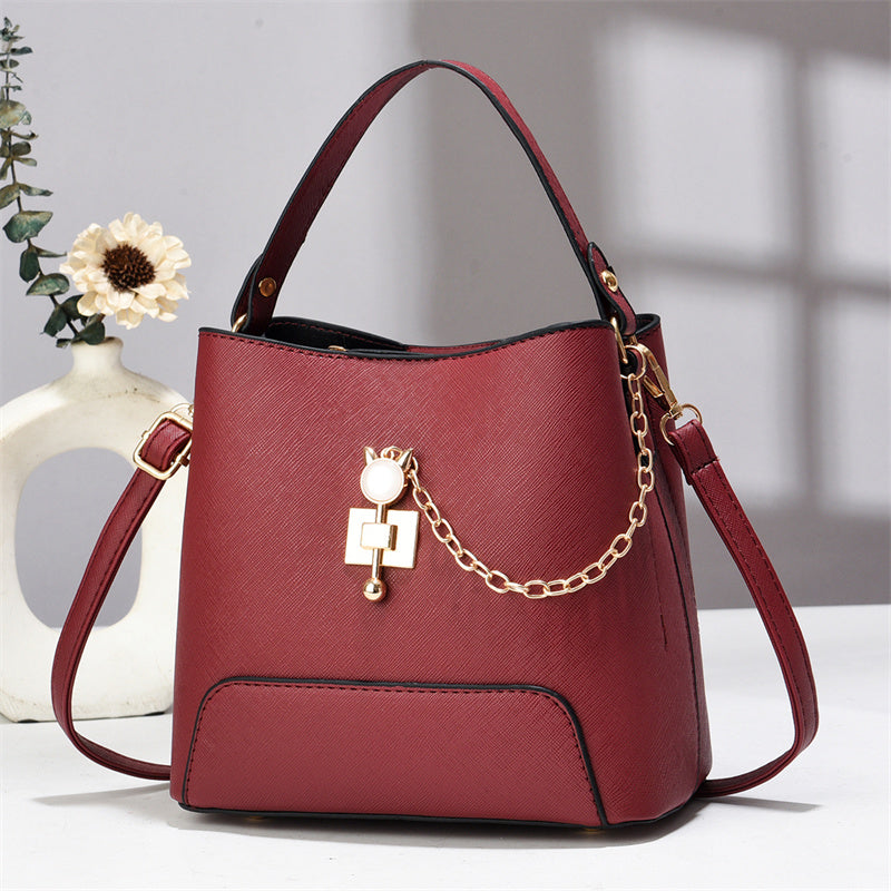 Classy Bucket Bag - Women Pu Leather Shoulder Bag