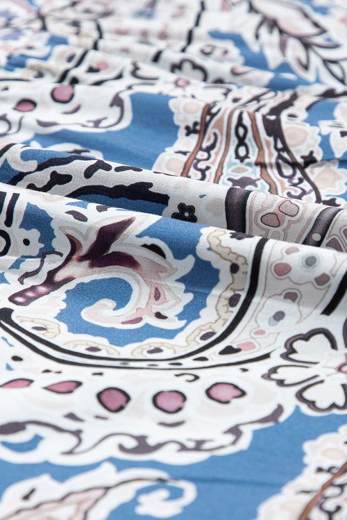 Boho Paisley Off-Shoulder Maxi Dress