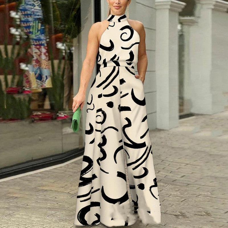 Women's Elegant Belted Jumpsuit