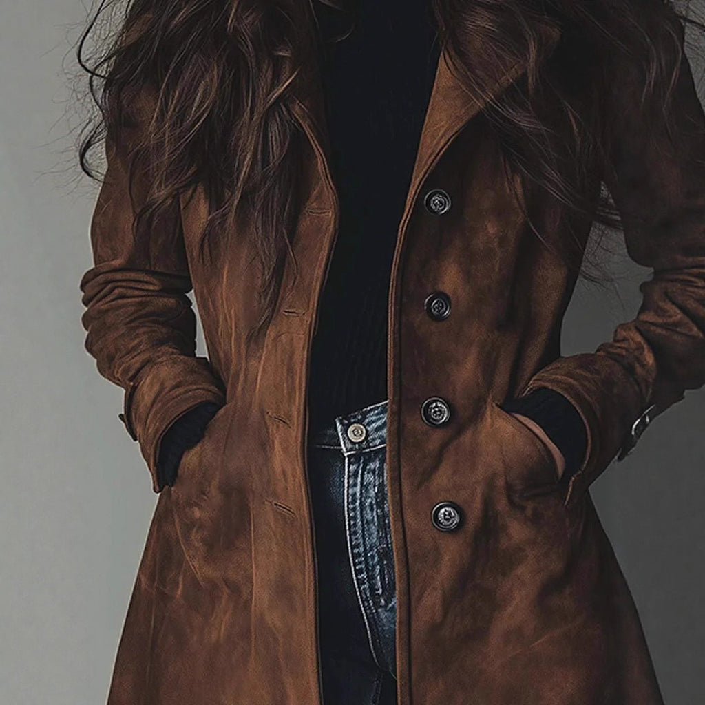 Women`s Western Style Long Trench Coat