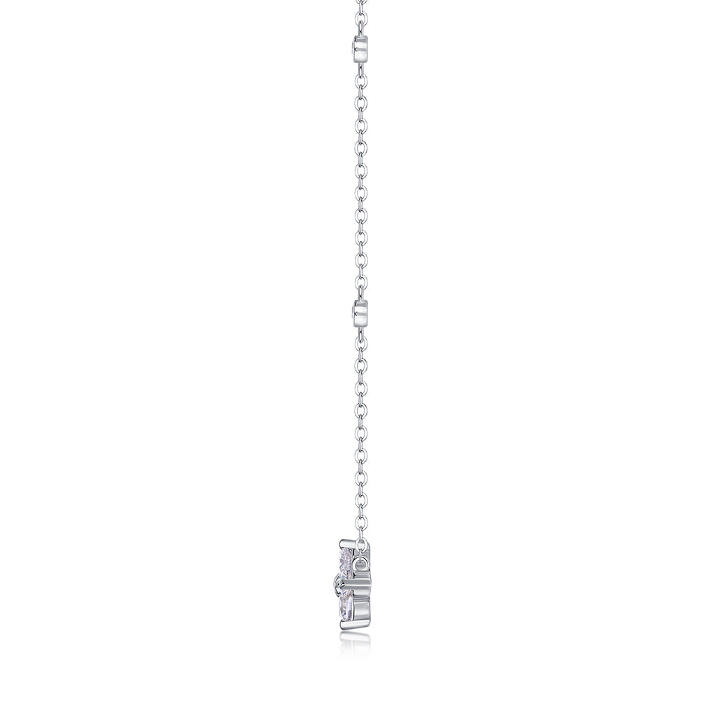 Sweetheart Halo - A Fashionable And Luxurious Diamond Jewelry Pendant Set With 2-carat Moissanite S925 Sterling Silver And Platinum Plating