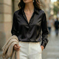 New Elegant Graceful Long-Sleeve Satin Shirt For Women