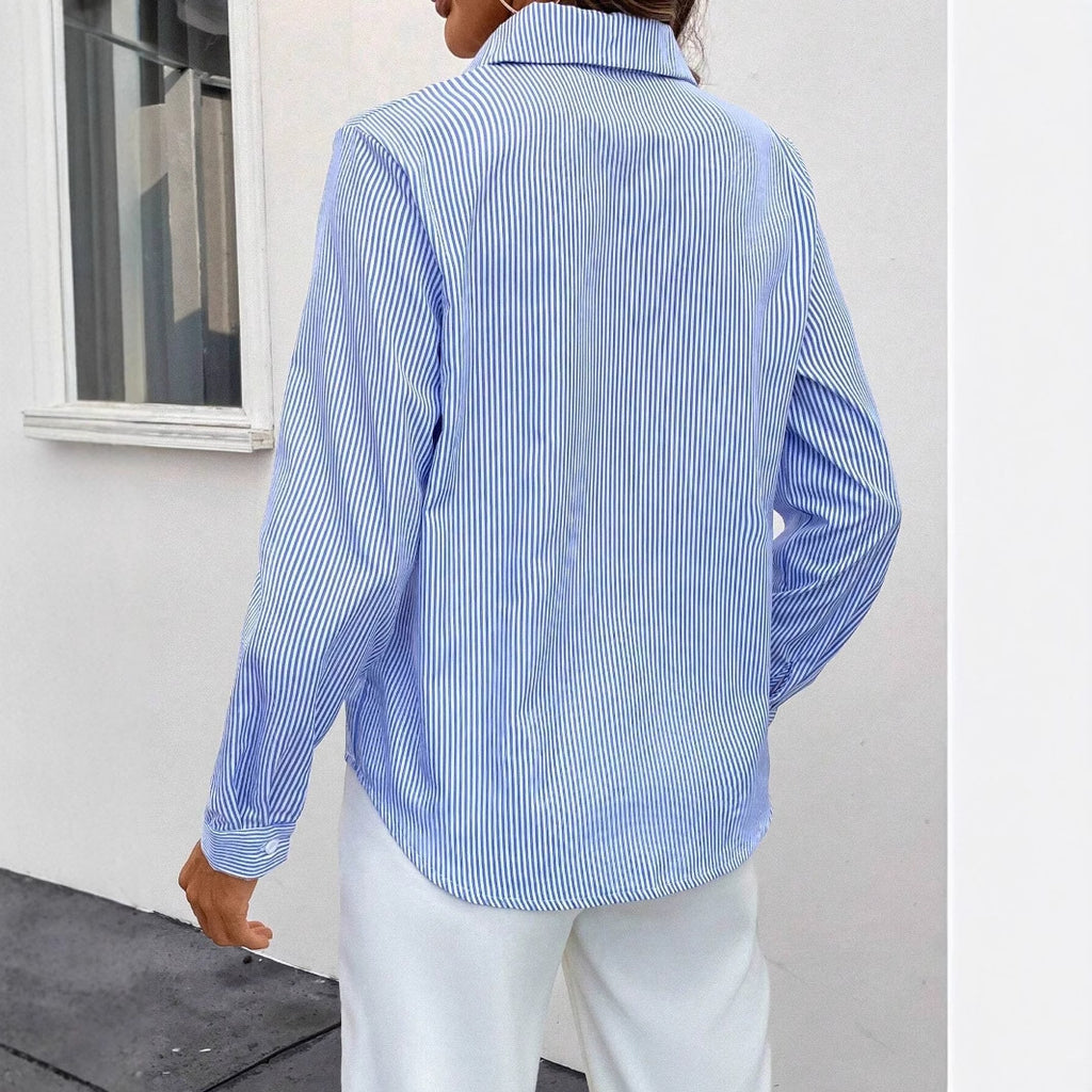 Women`s Striped Loose-fit Casual Shirt