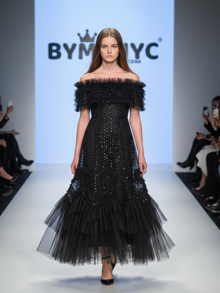 Long Black Evening Dress NOHO: Prêt-à-Porter Line BYMANYC ® New York
