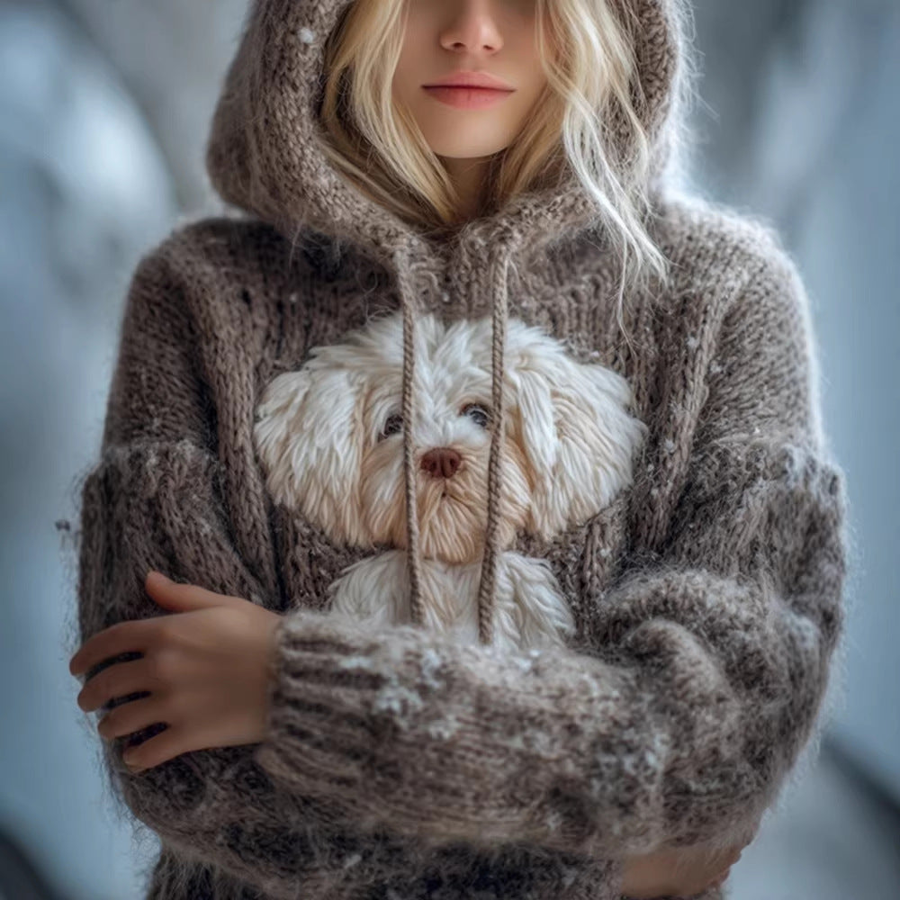 Retro Style Casual Womens Pullover Hoodie