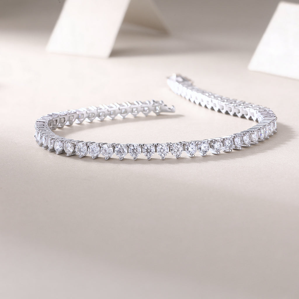 1Mark Luxury Fashion Mosan Diamond S925 Silver Bracelet Comparable To Natural Diamonds