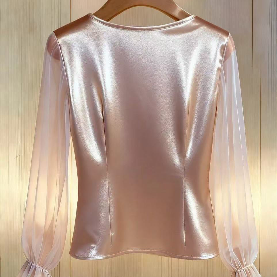 Long-sleeve Elegant Chic And Fashionable Blouse