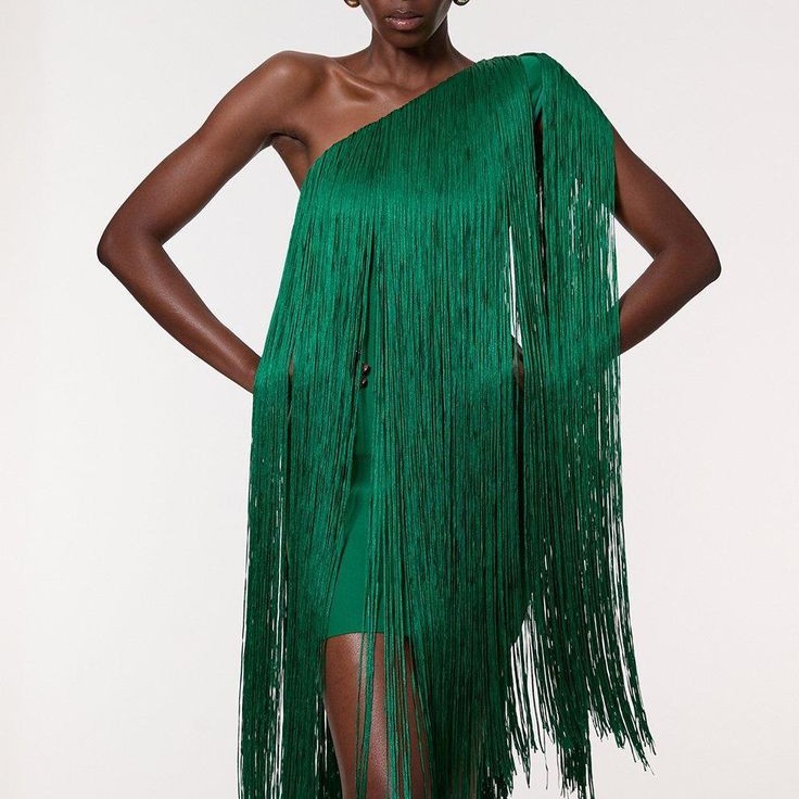 Sleek And Playful Tassel Party Dress