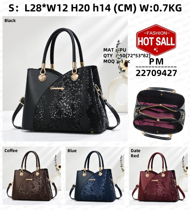 Versatile Sleek Shoulder Bag, Large Capacity