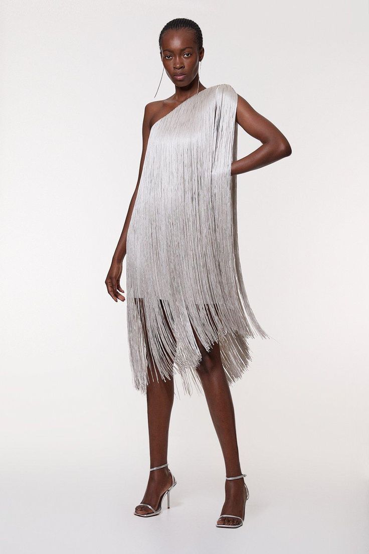 Sleek And Playful Tassel Party Dress