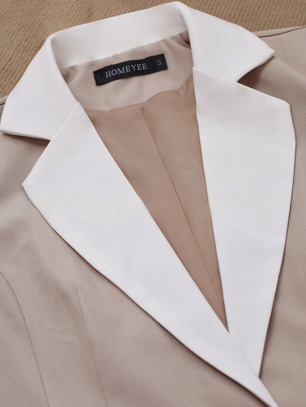 Professional Contrasting-Color Button Elegant Formal Blazer