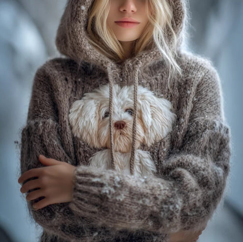 Retro Style Casual Womens Pullover Hoodie