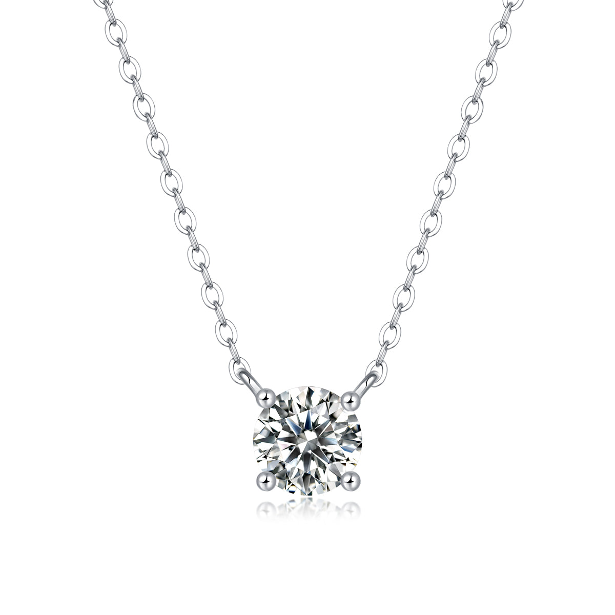 My Heart Will Last Forever - Affordable Diamond Jewelry Necklace Pendant Set With 1-carat And 2-carat Moissan Diamonds, S925 Sterling Silver And Platinum Plating